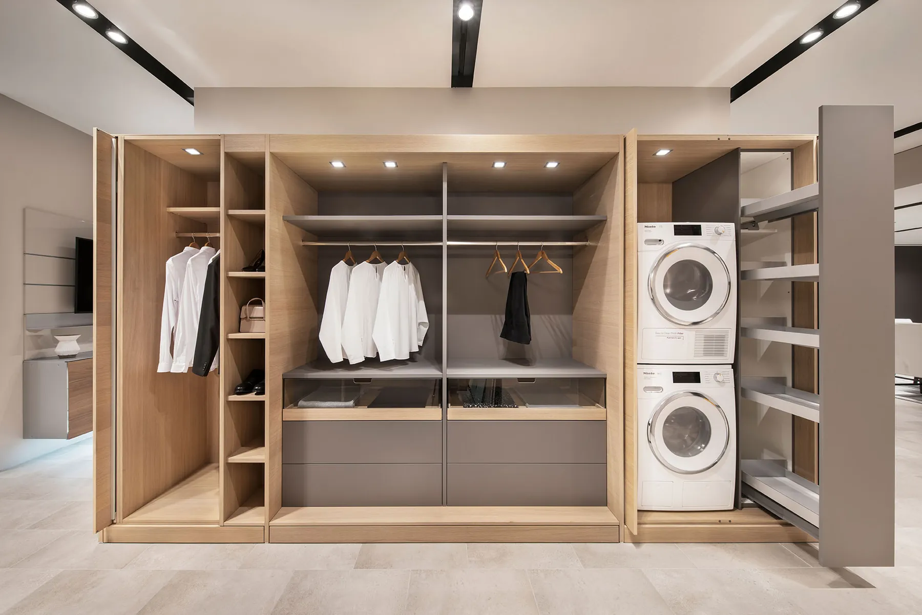 Closet & Laundry Combination, custom cabinetry by Ultimate Cabinets, Inc.