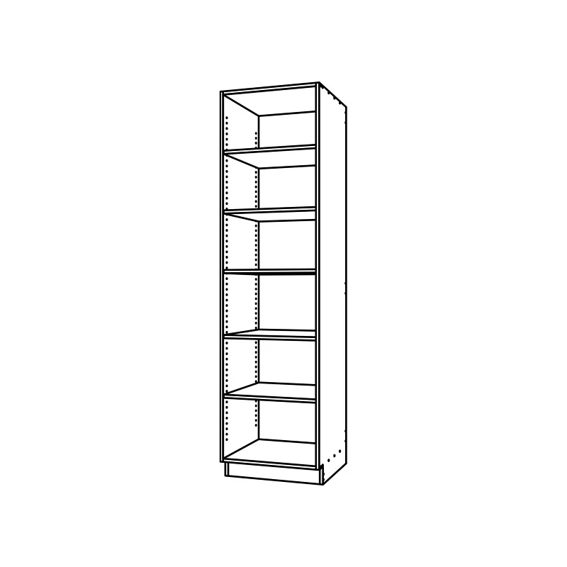 CM400, Open Tall Cabinet technical drawing