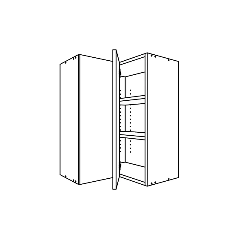 CM397, Two Door Upper Corner Cabinet technical drawing