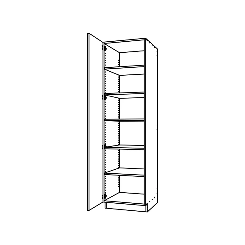 CM401, One Door Tall Cabinet technical drawing