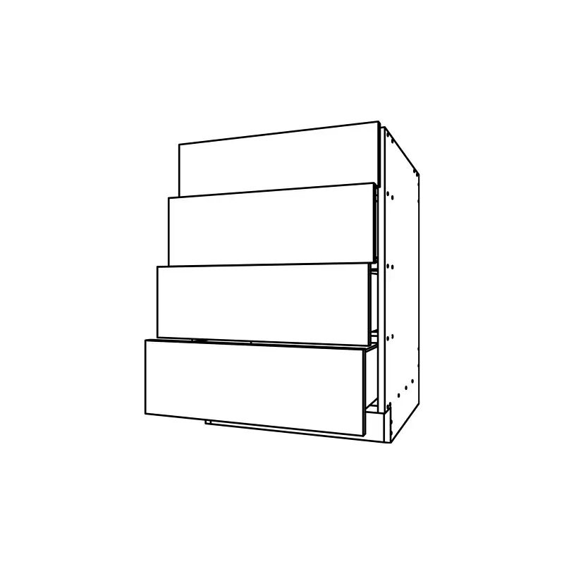 CM240, Four Drawer Base Cabinet technical drawing