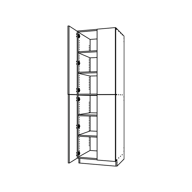 CM424, Four Door Tall Cabinet technical drawing