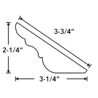 Crown #3, Thermofoil Crown Moulding