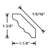 Thermofoil crown moulding profile