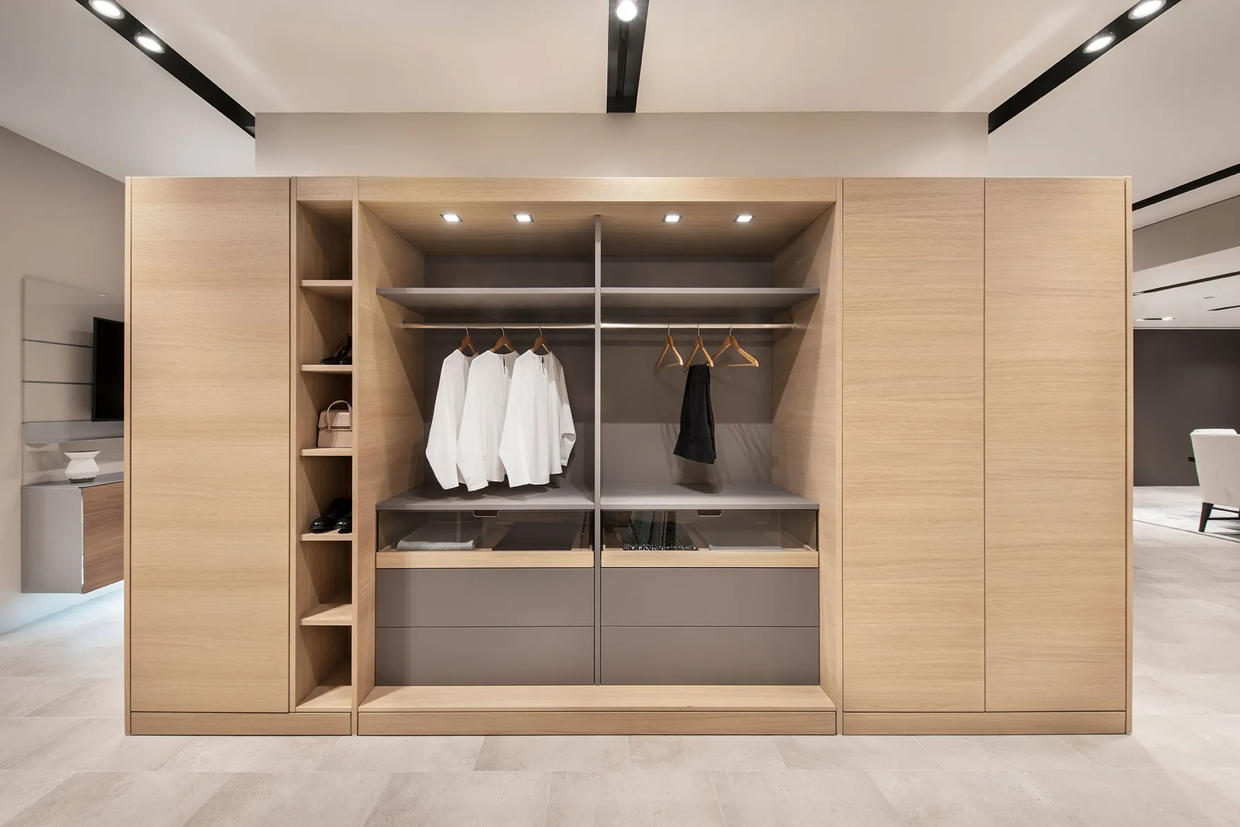 Fitted Wardrobe System, custom cabinetry by Ultimate Cabinets, Inc.
