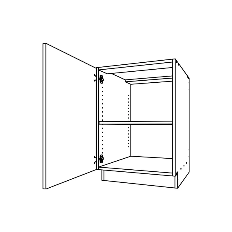 CM101, One Door Base Cabinet technical drawing