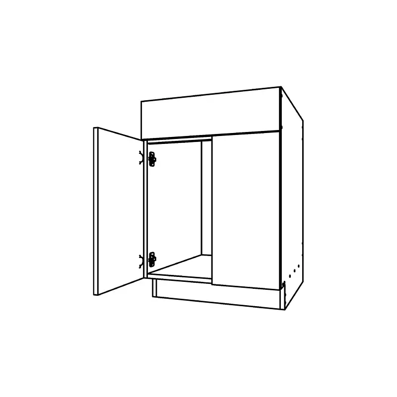 CM152, Two Door Base Cabinet with False Front technical drawing
