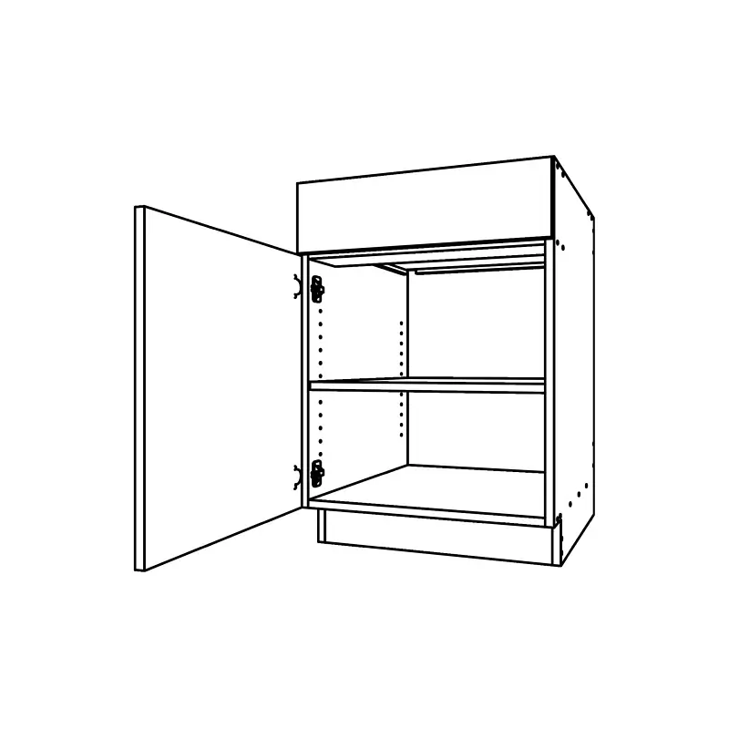 CM211, One Drawer with One Door Base Cabinet technical drawing
