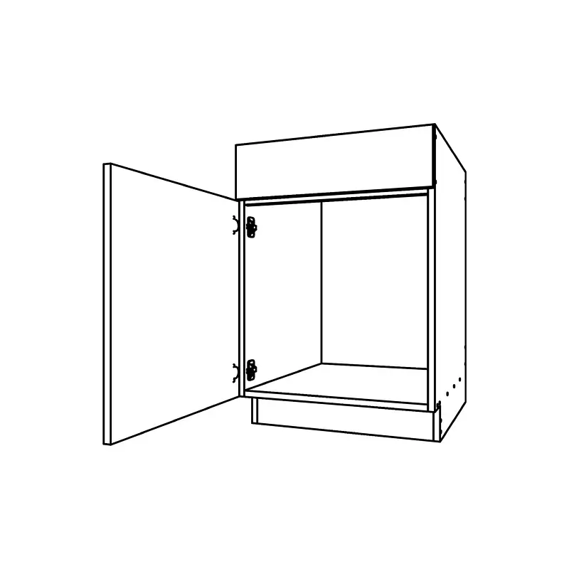 CM151, One Door Base Cabinet with False Front technical drawing
