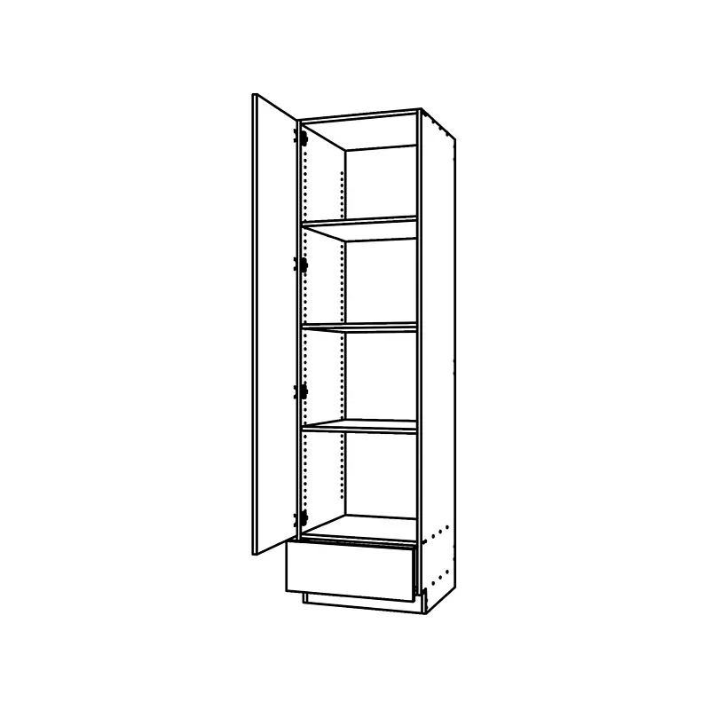 CM811, One Drawer with One Door Tall Cabinet technical drawing