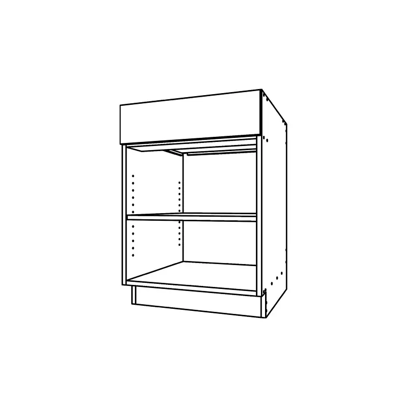 CM210, One Drawer Open Base Cabinet with Divider technical drawing