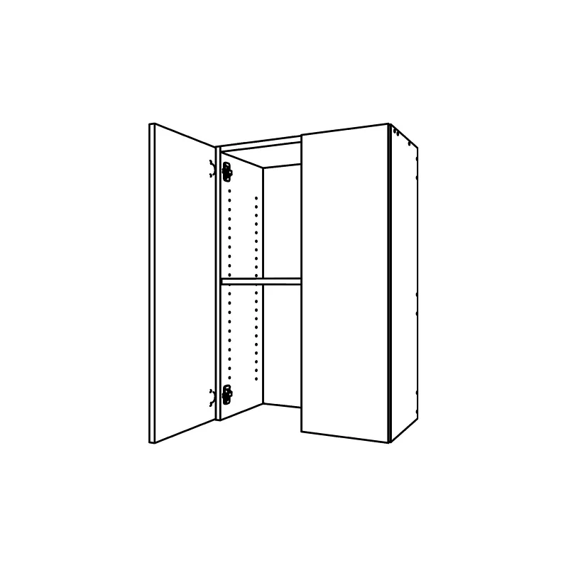 CM442, Two Door Hutch Cabinet technical drawing
