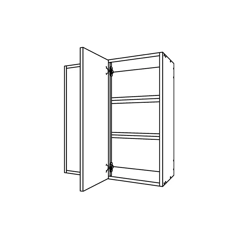 CM376, Open Corner Upper Cabinet technical drawing