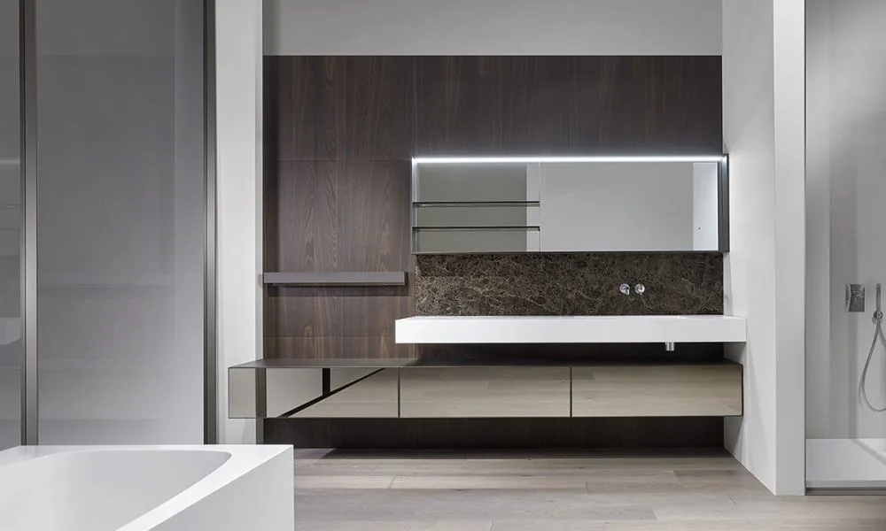 Custom Bathroom Shelving, custom bathroom cabinetry by Ultimate Cabinets, Inc.