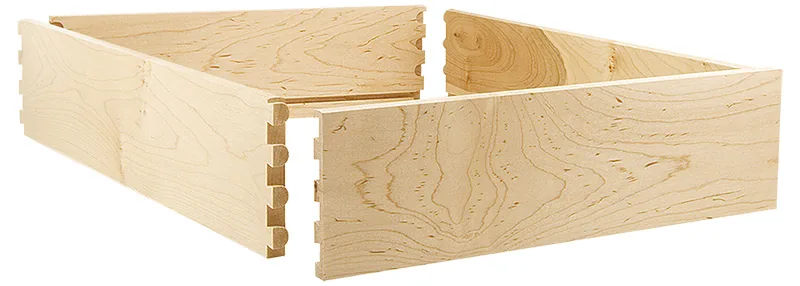 Dovetail Construction drawer box detail