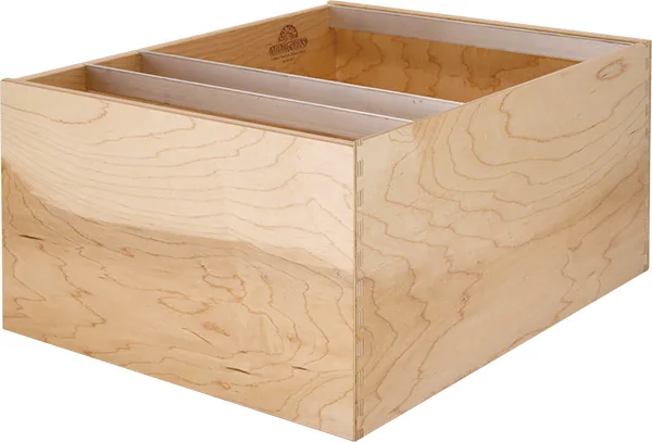 Custom dovetail file drawer box with folder rails