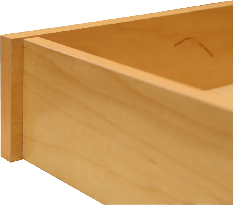 Style #4 lipped drawer box, Solid Box with Plywood Face Lip